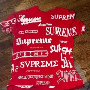 Supreme Red Graphic T-Shirt size large worn once